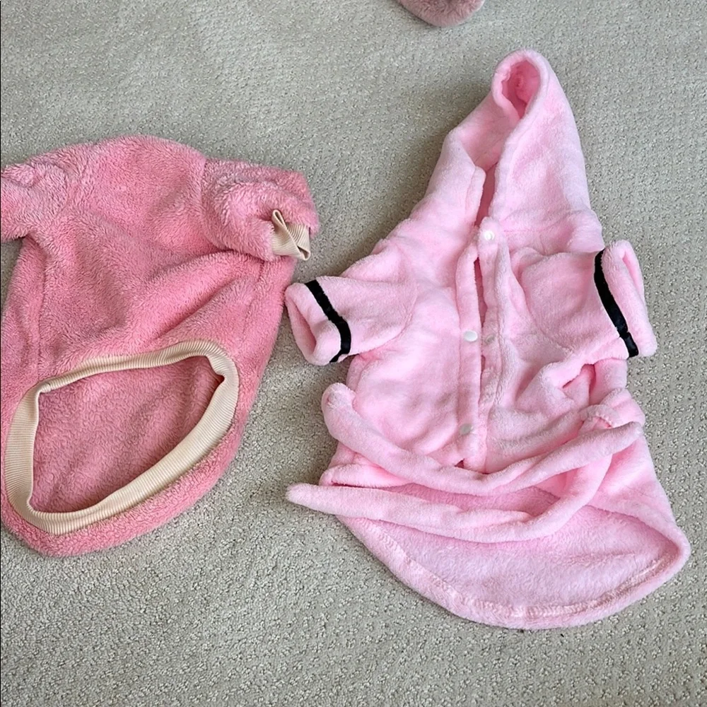 Cozy Pink Dog Fleece Clothing